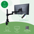 R-Go Tools Monitorarm R-Go Zepher, verstelbare enkele monitorarm, 100% circulair, tot 8 kg draagvermogen, zwart