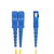 StarTech.com Câble Fibre Optique de 2m Duplex Monomode LC vers SC(UPC) OS2, 9/125µm, 10G, Cordon Fibre Optique, Insensible à la Courbure, Faible Perte d'Insertion, Cordon Patch ...