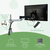 R-Go Tools Monitorarm R-Go Zepher, verstelbare dubbele monitorarm, 100% circulair, tot 8 kg draagvermogen, zwart