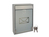 Briefkasten mit Ersatzschloss, Stahl & Glastüre satiniert Silber 36x26cm
