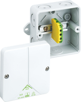 Abzweigkasten, Schutzart IP65, max. Leiterquerschnitt 2,5², Schlagfestigkeit IK07, Schutzklasse II, Ui 690V AC, VDE, halogenfrei