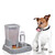 Relaxdays Wasser- und Futterspender, Futterautomat Katzen & Hunde, Flasche, Kunststoff, HBT 34x34,5x27,5 cm, dunkelgrau
