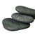 Relaxdays Steine zum Bemalen, flache Dekosteine, 2 kg Malsteine, Bastelsteine Kinder & Erwachsene, 5–9 cm, dunkelgrau
