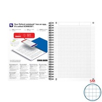 Quaderno spiralato OXFORD Office Essentials A5 assortiti quadretti 5 mm 100102938