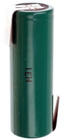 Akumulator FDK Sanyo HR-AU z końcówkami do lutowania w kształcie litery Z.