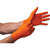 Boîte de 50 gants nitrile non poudrés GoGrip avec picot 8,5gr. Coloris orange. Taille M