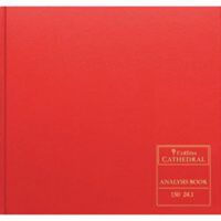 Collins Cathedral Analysis Book Casebound 297x315mm 32 Cash Column 96 Pages Red