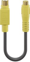 Audio-Video-Kabel 0,20 m , 4-pol. mini DIN-Stecker > Cinchkupplung