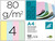 Papel Color Liderpapel A4 80G/M2 4 Colores Surtidos Paquete de 100