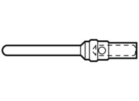 Stiftkontakt, 0,2-0,6 mm², AWG 24-20, Crimpanschluss, vergoldet, 205089-1