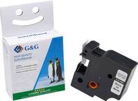 G&G D1 Feliratozó szalag Szalagszín: Fehér Szövegszín: Fekete 19 mm 7 m