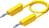 Mérőzsinór, mérővezeték 2db 4mm-es toldható banándugóval 1 mm² Szilikon, 2m sárga SKS Hirschmann CO MLN SIL 200/1