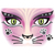 Face Art Sticker Pink Cat