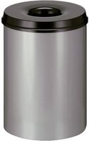 ECO Sicherheitsabfallbehälter - Grau/Schwarz, 47 cm, Stahlblech, Für innen
