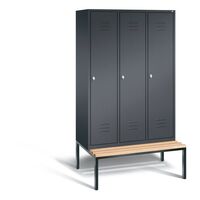 CLASSIC cloakroom locker with bench mounted underneath