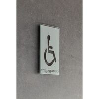 WC pictogram door sign, braille