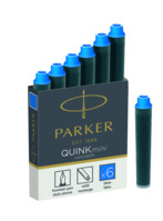 Tintenpatrone für Füllhalter QUINK Mini Blau auswaschbar und löschbar auf Papier