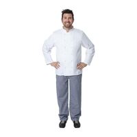 Whites Vegas Unisex Chef Jacket in White - Polycotton with Long Sleeves - XXL