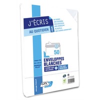 GPV Paquet de 50 enveloppes Blanches auto-adhésives 80 grammes format 162x229mm réf 528