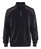 Sweater mit Half Zip 2 farbig schwarz/dunkelgrau