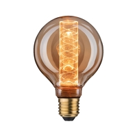 Dekorative LED Globelampe G95 INNER GLOW SPIRAL, E27, 4W 1800K 200lm, Goldglas