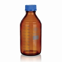 Butle laboratoryjne szkło borokrzemowe 3.3 GL45 bursztynowe Pojemność nominalna 100 ml