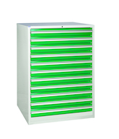 SPARTEX SUC1209075YG EUROSLIDE 11 DRAWER 11X100MM-750D GREEN