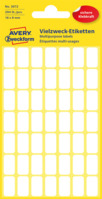 Vielzweck-Etiketten, 16 x 9 mm, 6 Bogen/294 Etiketten, weiß