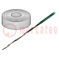 Wire: control cable; chainflex® CF5; 5G0.5mm2; PVC; green; Cu; 7mm