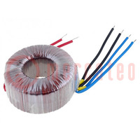 Transformer: toroidal; 300VA; 230VAC; 28V; 28V; 5.35A; 5.35A; H: 58mm