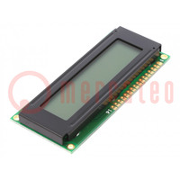Display: LCD; alphanumeric; FSTN Positive; 16x1; 80x36x10.5mm; LED