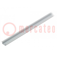 Perfil para módulos LED; blanco; L: 1m; BEGTIN12; aluminio