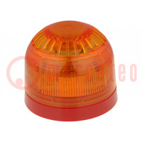 Segnalatore: luminoso-acustico; 17÷60VDC; LED; rosso; IP21; 106dB