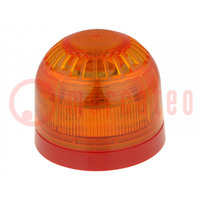 Señalizador: luminosa y sonora; 17÷60VDC; LED; rojo; IP21; 106dB