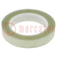 Tape: electrical insulating; W: 19mm; L: 66m; Thk: 0.063mm; acrylic