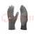 Protective gloves; Size: 7; grey; polyester,polyurethane; VE702PG