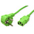 ROLINE Câble d'alimentation IEC droit, vert, 1,8 m