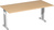 Oxford-Anbau-Schreibtisch in Buche-Dekor, zweiseitig verkürzter Fuß HxBxT 680-820 x 1600 x 800 mm | TP0425-02
