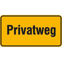 Privatweg Hinweisschild zur Grundbesitzkennzeichnung, Alu, Größe 33x17 cm