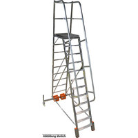 Leitern - PodestLeitern, Einseitig besteigbar, klappbar, 9 Stufen, 1,44 m breit