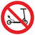 SafetyMarking Verbotsschild - Verbotszeichen E-Scooter abstellen verboten, Durchm: 31,5 cm, Alu