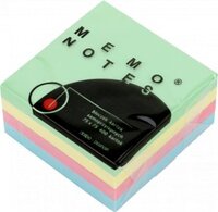 Karteczki samoprzylepne Dalpo Memo Notes, 75x75 mm, 400 karteczek, mix kolorów pastelowych
