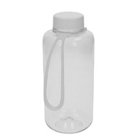 Artikelbild Drink bottle "Refresh" clear-transparent incl. strap, 1.0 l, transparent/white