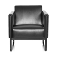 Loungesessel BALI BLACK Gestell schwarz Kunstleder glatt 1-Sitzer schwarz hjh OFFICE