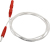 EEG-Elektrodenleitung, 100 cm, DIN-Stecker auf 2 mm, Stecker: silber gefedert, rot
