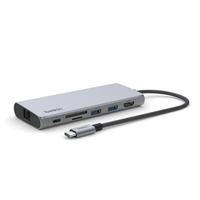 Belkin INC009BTSGY Notebook-Dockingstation & Portreplikator USB Typ-C Silber