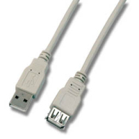 EFB Elektronik 5m, USB 2.0, M/F USB-kabel USB A Grijs