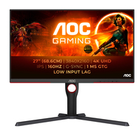 AOC G3 U27G3X/BK monitor komputerowy 68,6 cm (27") 3840 x 2160 px 4K Ultra HD LED Czarny, Czerwony