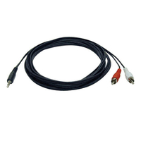 Tripp Lite P314-006 Cable Adaptador Divisor en "Y" de 3.5 mm Mini Estéreo a 2 RCA de Audio (3.5 mm a 2x RCA M), 1.83 m [6 pies]