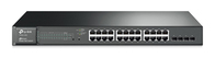 TP-Link T1600G-28PS Vezérelt L2/L2+ Gigabit Ethernet (10/100/1000) Ethernet-áramellátás (PoE) támogatása 1U Fekete